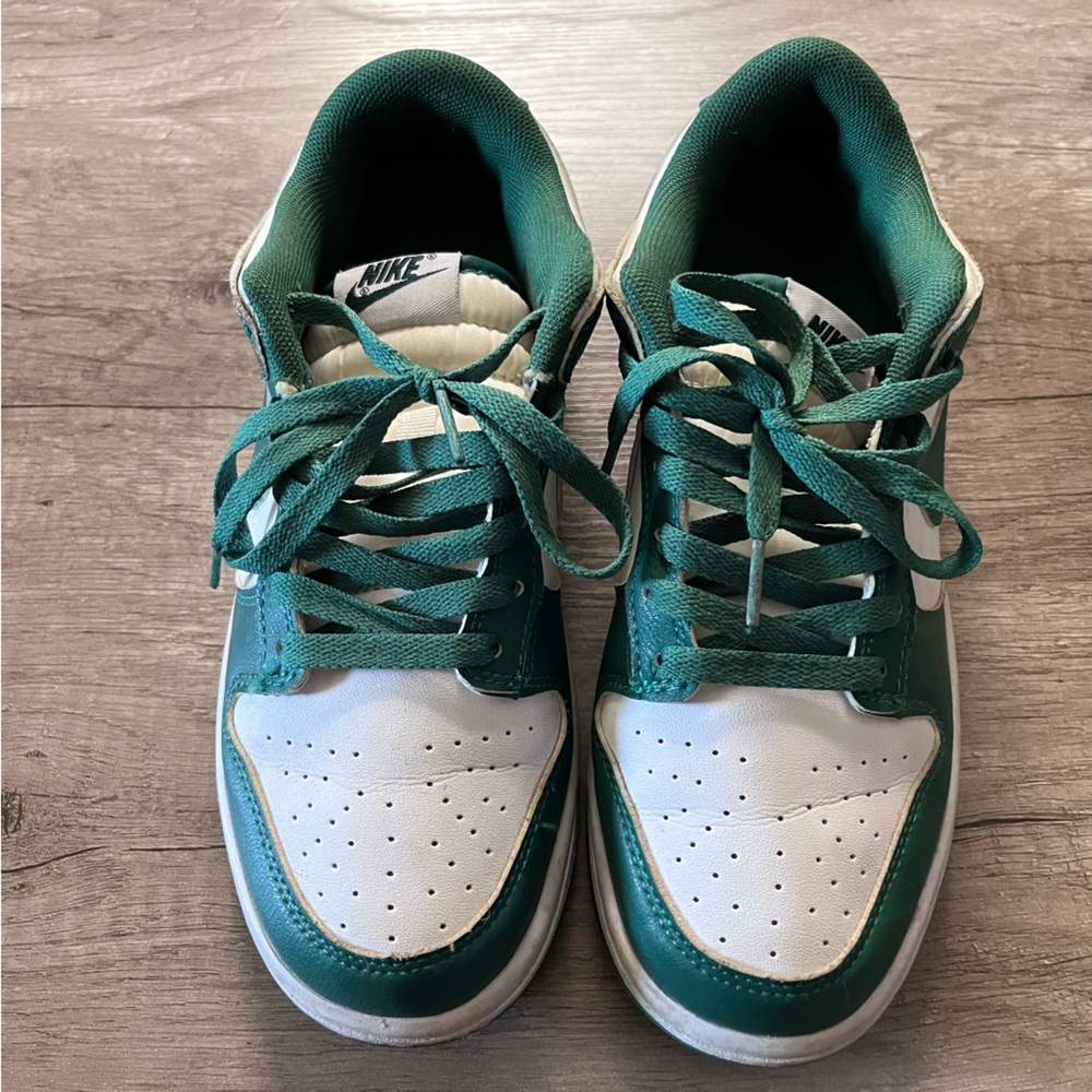 Nike Emerald and White Dunks